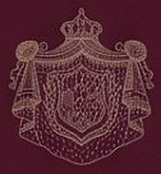 Гравюра фамильного герба под короной